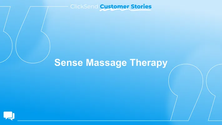 SMS software | ClickSend and Sense Massage Therapy